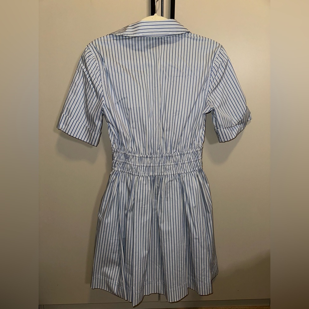 Veronica Beard Light Blue Striped Mini Dress - Picture 9 of 11